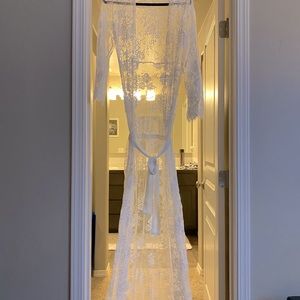 COPY - White Sheer Bridal Robe